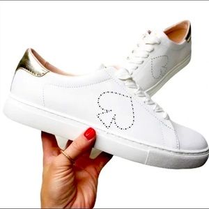 Kate Spade White Sneakers preppy minimalist coastal designer luxury new